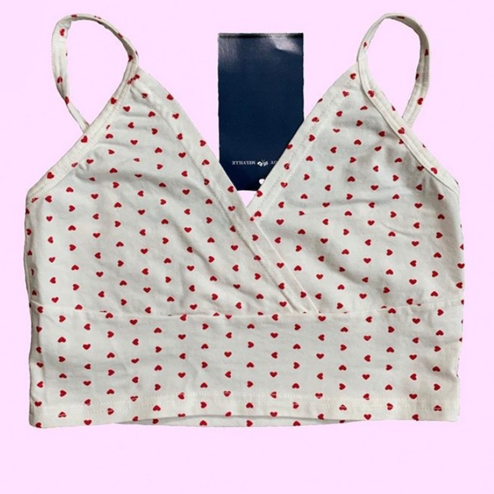 Brandy Melville Hearts Amara Tank NWT